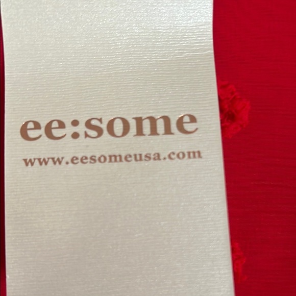 Vibrant Red, Lined, Textured Dress, Size XL - Picture 5 of 12